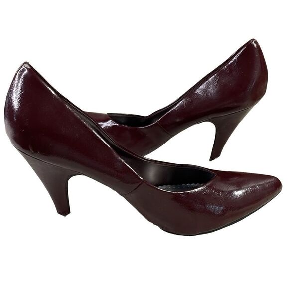 Fiona Ladies High 4” Stiletto Heel Dress Shoes, Brown, Size 7 - Picture 1 of 14